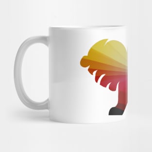 Cute Color Gradient Lion Shape Drawing Mug